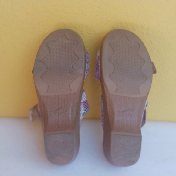 DANSKO Colorful Snake Print Wedge Sandals - Picture 3 of 5